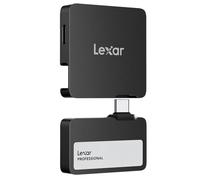 Lexar Professional Go - SSD portátil de 1 TB con concentrador, USB 3.2 Gen 2 tipo C, 4 conectores USB-C, resistencia al polvo y al agua IP65, compatible con Mac, iOS, Windows, Android