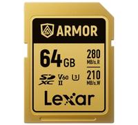 Lexar Professional Gold Armor Tarjeta SD UHS-II V60 R280/W210 MB/s IP68 - 64GB