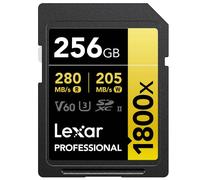 Lexar SDXC Profesional Tipo Oro - 1800x 270MB/s V60 II 256 GB