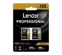Lexar Professional SDXC 128GB BL 1800x UHS-II V60 oro 2-pack
