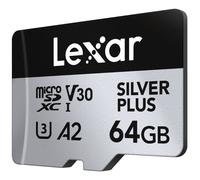 Memoria MicroSD Lexar Professional SILVER PLUS 64GB UHS-I V30 205MB/s