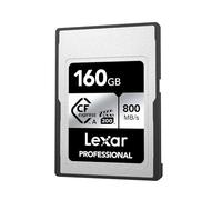 Lexar Professional SILVER Series 160 GB Tarjeta CFexpress tipo A, Tarjeta CFe Lectura de hasta 800 MB/s, VPG200, Tarjeta de Memoria Compatible con cámaras Sony Alpha y Sony FX (LCAEXSL160G-RNENG)