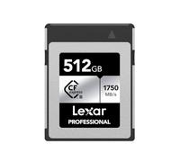 Lexar Professional Silver Series 512 GB Tarjeta CFexpress Tipo B, Tarjeta CFe Lectura de hasta 1750 MB/s, Adopta PCIe Gen3x2, Tarjeta de Memoria CF Compatible con DSLR, cámara XQD (LCXEXSL512G-RNENG)