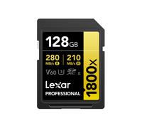 Lexar SDXC 128GB Gold Series 1800x V60 UHS-II - Clase 10 U3 R280/W210