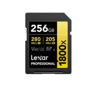 Lexar SDXC 256GB Gold Series 1800x V60 UHS-II - Clase 10 U3 R280/W205