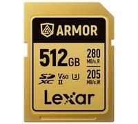 Lexar SDXC Pro Gold Series ARMOR UHS-II V60 IP68 Acero inoxidable R280 512 GB