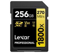 Lexar SDXC Profesional Tipo Oro - 1800x 270MB/s V60 II 256 GB
