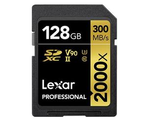 Lexar SDXC Profesional Tipo Oro - 2000x 300MB/s V90 II 128 GB