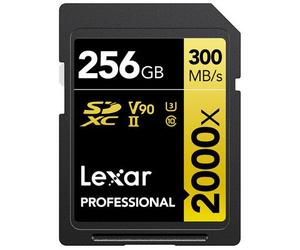 Lexar SDXC Profesional Tipo Oro - 2000x 300MB/s V90 II 256 GB