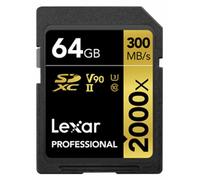Lexar SDXC Profesional Tipo Oro - 2000x 300MB/s V90 II 64 GB