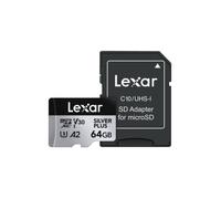 Lexar Silver Plus 64GB C10 MicroSDXC + Adaptador