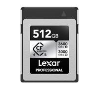 Lexar Tarjeta CFexpress tipo B Silver 4.0 de 512 GB, 3600/3000 MB/s, video 8K