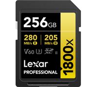 Lexar Tarjeta de Memoria 256Gb SDXC V60 1800X UHS-II 270MB/S