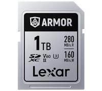Lexar Tarjeta de Memoria Armor Silver Pro SDXC de 1 TB, UHS-II, C10, U3, V60, 6K UHD, hasta 280 MB/s de Lectura, Acero Inoxidable, para fotógrafos Profesionales, videógrafos, entusiastas