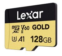 Lexar Tarjeta de memoria Gold MicroSDXC, UHS-II, U3, V60 Professional 128 GB
