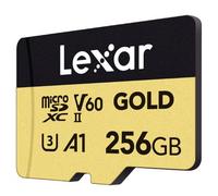 Lexar Tarjeta de memoria Gold MicroSDXC, UHS-II, U3, V60 Professional 256 GB