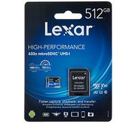Lexar Tarjeta de Memoria Micro SD con Adaptador 633x 512 GB