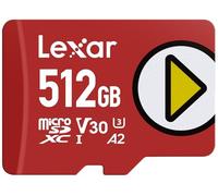 Lexar Tarjeta de memoria microSDXC de 512 GB, UHS-I, C10, U3, V30, A2, Full HD y video 4K, hasta 205/140 MB/s, almacenamiento ampliado para Nintendo Switch, dispositivos de juegos, teléfonos