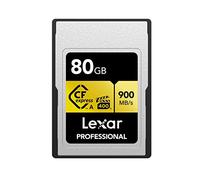 Lexar Tarjeta de Memoria Profesional CFexpress Tipo A Gold Series de 80 GB, hasta 900 MB/s de Lectura, Video 8K de Calidad cinematográfica, clasificada VPG 400 (LCAGOLD080G-RNENG)