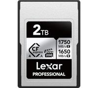 Lexar Tarjeta de Memoria Profesional CFexpress Tipo A Silver 4.0 de 2 TB, para fotógrafos, videógrafos, hasta máx. 1750/1650 MB/s, Video 8K (LCAEXS4002T-RNENU)