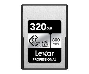 Lexar Tarjeta de memoria profesional CFexpress tipo A Silver de 320 GB, compatible con cámaras Sony con ranura para tarjeta tipo A, lectura de hasta 800 MB/s y escritura de 700 MB/s, video 8K, VPG 200