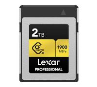 Lexar Tarjeta de Memoria Profesional CFexpress Tipo B de 2 TB, Serie Dorada, hasta 1900 MB/s de Lectura, grabación de Video Raw 8K, soporta PCIe 3.0 y NVMe (LCXEXPR002T-RNENG)