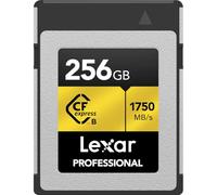 Lexar Tarjeta de Memoria Profesional CFexpress Tipo B de 256 GB, Serie Dorada, hasta 1750 MB/s de Lectura, grabación de Video Raw 8K, soporta PCIe 3.0 y NVMe (LCXEXPR256G-RNENG)