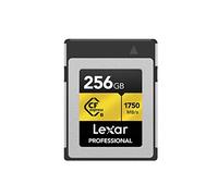 Lexar Tarjeta de Memoria Profesional CFexpress Tipo B de 256 GB, Serie Dorada, hasta 1750 MB/s de Lectura, grabación de Video Raw 8K, soporta PCIe 3.0 y NVMe (LCXEXPR256G-RNENG)
