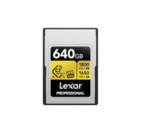 Lexar Tarjeta de Memoria Profesional Gold CFexpress 4.0 Tipo A de 640 GB | Tarjeta CFexpress tipo A con lectura de 900 MB/s, escritura de 800 MB/s para video 8K, fotografía y almacenamiento de datos