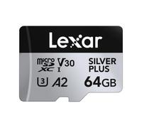 Lexar Tarjeta de Memoria Profesional Silver Plus microSDXC UHS-I de 64 GB