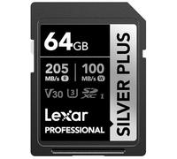 Lexar Tarjeta de Memoria Profesional Silver Plus SDXC UHS-I de 64 GB