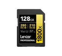Lexar Tarjeta de memoria SDXC profesional 1800x UHS-II de 128 GB (serie dorada)