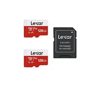 Lexar Tarjeta Micro SD de 128 GB con Adaptador, 2 Paquetes, hasta 100 MB/s