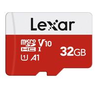 Lexar Tarjeta Micro SD de 32 GB serie E, tarjeta de memoria flash microSDHC UHS-I con adaptador, hasta 100 MB/s, A1, U1, Class10, V10, tarjeta TF de alta velocidad