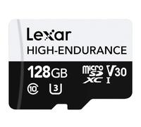 Lexar - Tarjeta microSDHC de alta durabilidad UHS-I Clase 10 4K máxima lectura 100MB/s cámara de seguridad para cámaras de seguridad soporte doméstico 128GB