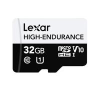 Lexar Tarjeta microSDHC de Alta Resistencia UHS-I Clase 10 4K MAX Read 100MB/s Dash CAM para cámaras de Seguridad, Soporte doméstico (32 GB)