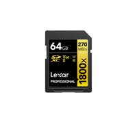 Lexar tarjeta sdxc 64 go 1800x pro 270 mo/s clase 10 uhs-II u3