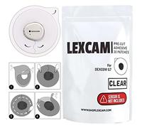 Lexcam Parches adhesivos precortados para Dexcom G7, Stelo - Pack de 30 - Impermeables y transparentes para monitoreo continuo de glucosa, sensor no incluido.