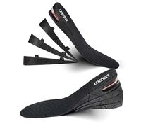 LEXEBY1 Plantilla de aumento de altura, elevador de zapatos ortopédico de 4 capas con cojín de aire, kits de elevación para hombres y mujeres, plantillas más altas de 1.2 a 3.5 pulgadas de altura