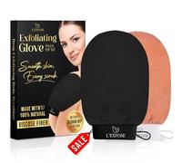 L'Exfose Kessa Hammam - Guante exfoliante profundo, 2 unidades, guante exfoliante coreano para ducha, ideal para eliminar la piel muerta, queratosis pilaris y autobronceador para mejorar el tono de la