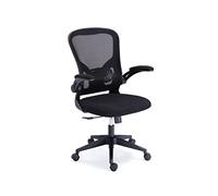 Lexi, Silla Giratoria de Oficina, Escritorio o Despacho, Acabado en Negro, Medidas: 64 cm (Ancho) x 66 cm (Largo) x 98-108 cm (Alto)