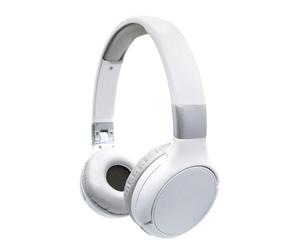 LEXIBOOK, Acoustix, Auriculares Bluetooth, HPBT010S | Bluetooth y cable 2 en 1, micrófono, plegables, ligeros, blanco/plata