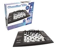 Lexibook electrónico mesa (CG1300) ChessMan Elite Juego de ajedrez inteligente, 1 jugador, 64 niveles de dificultad, LED, alimentado por batería o adaptador de 9V, negro/blanco, color