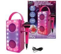 LEXIBOOK, Altavoz Bluetooth con Micrófono iParty Rosa, BTP185PKZ | Luces multicolor, ranura para tarjeta SD/TF, batería recargable