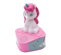 Lexibook, Unicornio, Altavoz con figurita Luminosa, Bluetooth 5.0, Puerto USB/USB Tipo C, Rosa/Blanco, BTD80UNI