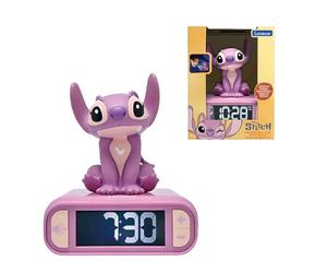 LEXIBOOK, Angel Reloj Despertador Luz Nocturna, RL800D1 | Sonidos y melodías, pantalla LCD retroiluminada, luminoso, snooze, rosa