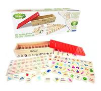 LEXIBOOK- Animales Bio Toys Vocabulario-Caja de clasificación de Madera EN/FR, Multicolor, Medium (EDU250i1)