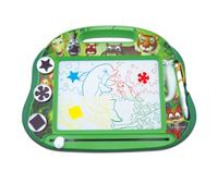 LEXIBOOK, Animales, Tablero de Dibujo magnético mágico Multicolor, Juguete Creativo artístico para niñas y niños, Lápiz óptico y Sellos, Verde, CRANX550
