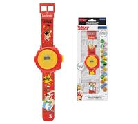 LEXIBOOK, Astérix y Obélix, Reloj de Pulsera Ajustable con Pantalla Digital y 20 proyecciones del Universo de Astérix, para niños, DMW050AX