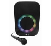LEXIBOOK Atavoz iParty Bluetooth®, con Efectos Luminosos, Micrófono, Batería Recargable, Negro, K8210LXB
